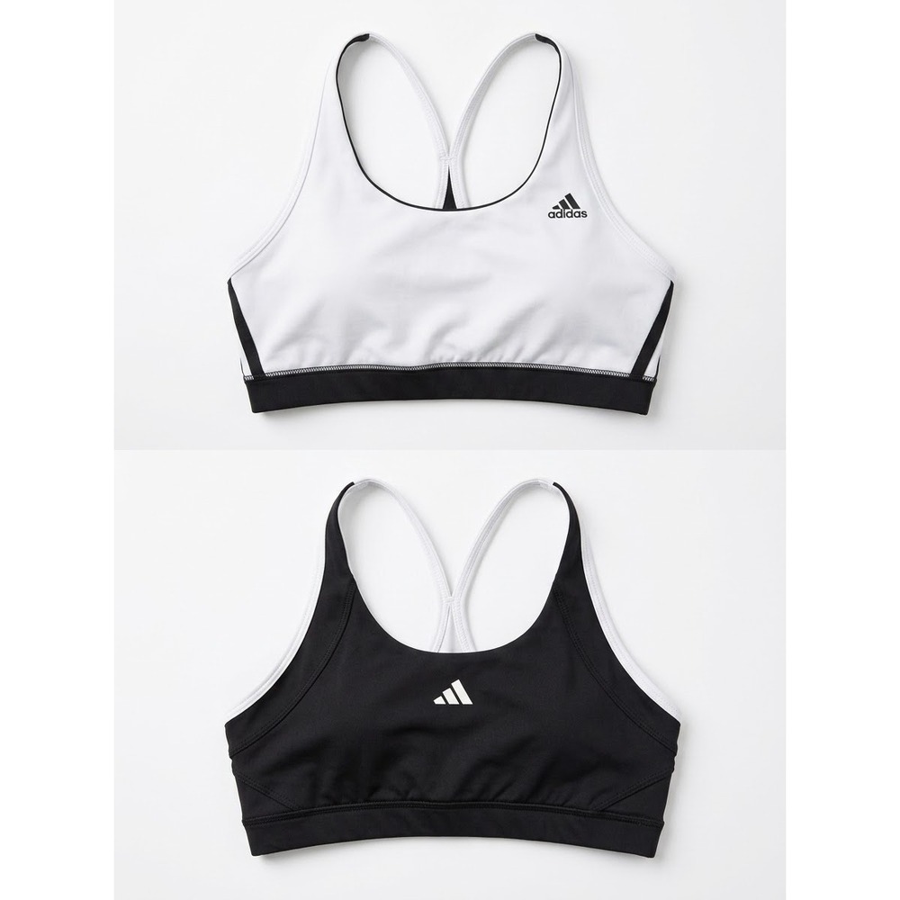 Adidas Reversible Sports Bra Women Small Black White Racerback Activewear